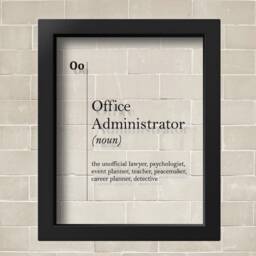 Transparent Office Administrator Definition Print Hr Decor Recruiter Coworker Gift New Job Wall Art - thumbnail 2