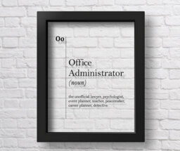Transparent Office Administrator Definition Print Hr Decor Recruiter Coworker Gift New Job Wall Art - thumbnail 1