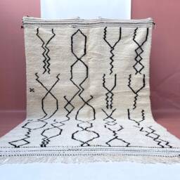 Custom Beni Ouarain Rug Handmade Moroccan Wool Carpet - thumbnail 4