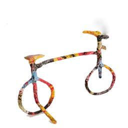 Handmade Pop-Art Bicycle Sculpture, Mixed Media Greek Art - thumbnail 3