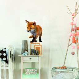 Fox Wall Decal Realistic Animal Art For Kids Room - thumbnail 4