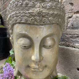 Large Beautifully Detailed Thai Buddhas Head Statue. - 45cm/25Kg From Sius - thumbnail 2