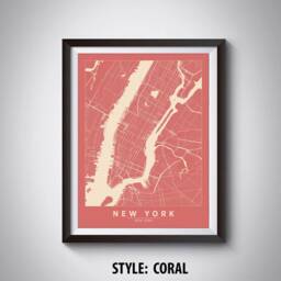 New York City Map Print 1940S Style, Travel Wall Art - thumbnail 3