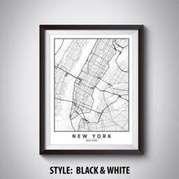 New York City Map Print 1940S Style, Travel Wall Art - thumbnail 2