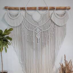 Large Macrame Wall Hanging, Art, Big Macrame, Boho Decor, Housewarming Gift , Modern Bohemian Art - thumbnail 3
