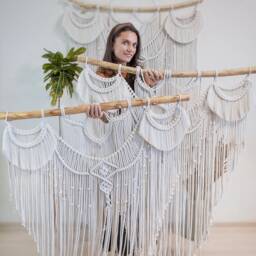 Large Macrame Wall Hanging, Art, Big Macrame, Boho Decor, Housewarming Gift , Modern Bohemian Art - thumbnail 4