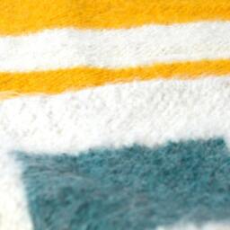 "Yellow Green White Square Area Rug 63""x63" - thumbnail 4