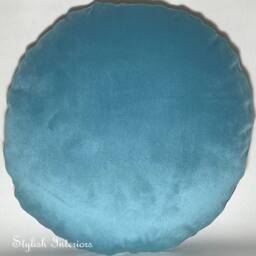 Handmade Soft Round Plush Velvet Cushion Circle Bed Sofa Pillow With Pad Insert - thumbnail 1