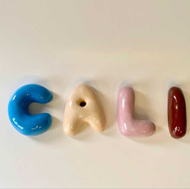 Handmade Custom Ceramic Letters, Personalized Baby Gift - image 1