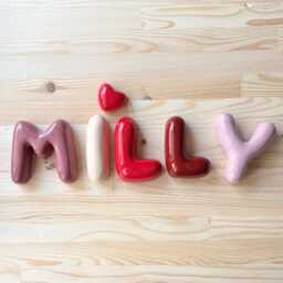 Handmade Custom Ceramic Letters, Personalized Baby Gift - thumbnail 3