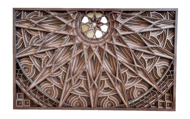 Wooden Mandala Wall Art Laser Cut 3D Geometric Ornament Home Decoration Gift - image 1
