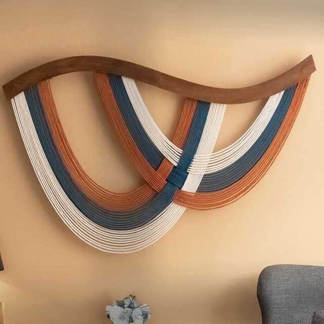 Macrame Fiber Wall Hanging For Boho & Minimalist Home Decor V93 - image 1