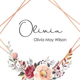 Set Of 3 Nursery Prints, Swan Decor, Girls Room Wall Art, Geometric Frame, Personalised Name Print, Watercolour Flowers - thumbnail 2