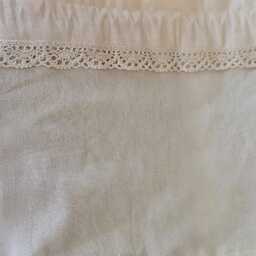 Beige Crochet Kitchen Curtain Farmhouse Tassel Valance - thumbnail 3