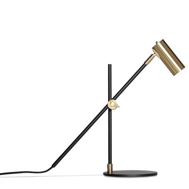 Mid-Century Modern Brass Desk Lamp Adjustable Swing Arm Task Lighting - image 1