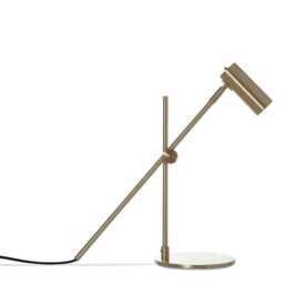 Mid-Century Modern Brass Desk Lamp Adjustable Swing Arm Task Lighting - thumbnail 2