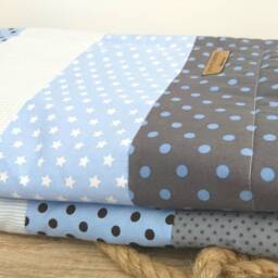stripes - Patchwork Baby Blanket Bedspread Blanket With Name - thumbnail 2