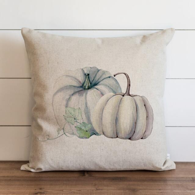 Fall Pillow Cover // Pumpkin {style 7} Watercolor Autumn Thanksgiving Decor Home Farmhouse - image 1