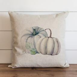 Fall Pillow Cover // Pumpkin {style 7} Watercolor Autumn Thanksgiving Decor Home Farmhouse - thumbnail 1