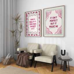 Bridget Set Of 2 Art Print Poster, Movie Theatre Broadway Quote, Funny Film Tv Quotes, Bedroom Decor, Quotes Bar Cart Posters - thumbnail 1