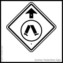 Australia Wall Decal Sydney Pedestrian Sign With Legs & Arrow. Road Sign Sticker - thumbnail 3