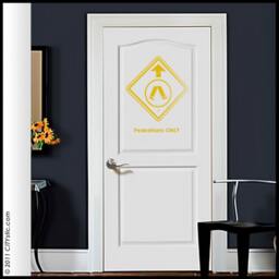 Australia Wall Decal Sydney Pedestrian Sign With Legs & Arrow. Road Sign Sticker - thumbnail 2