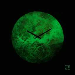 Venus Planet Glass Wall Clock Glowing Steampunk, Celestial Decor For Taurus & Libra - thumbnail 2