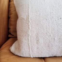 "Cream Mudcloth Pillow Cover, 13""??35" - thumbnail 2