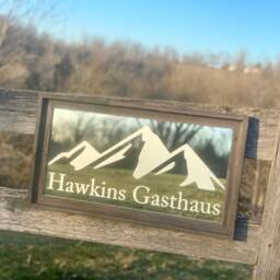 Personalized Mountain Barnwood Mirror-Large Mirror-Personalized Bar Mirror-Custom Engraved Mirror-Barn Wood Mirror-12x24 - thumbnail 2