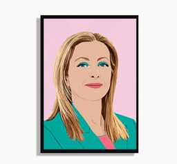 Giorgia Meloni Art Print Political Office Portrait, Wall Decor
