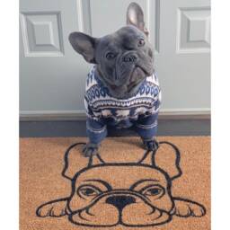 Frenchie Doormat - French Bulldog Welcome Mat Gift For Dog Lover I Love My Decor Cute Pet Porch - thumbnail 2