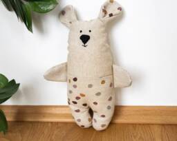 Teddy Bear, Bear Toy For Baby, Cuddly Toy, Organic Cotton Baby Handmade Neutral Kids Minimal Gift