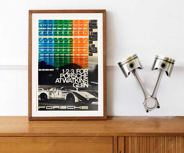 Reprint Of A Vintage Watkins Glen Motor Racing Poster - image 1