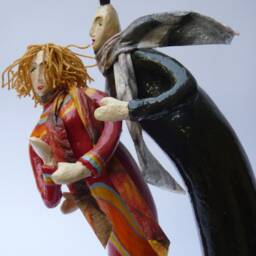 The Couple-Paper Mache Sculpture -Home & Office Decor, Art Work, Unique Gift, Art Figurine, Collectibles, Art, Perfect Couple - thumbnail 4