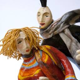 The Couple-Paper Mache Sculpture -Home & Office Decor, Art Work, Unique Gift, Art Figurine, Collectibles, Art, Perfect Couple - thumbnail 3