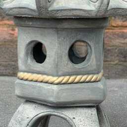 Chinese Concrete Lantern Pagoda Sculpture Handmade Statue Oriental Figure Stone Japanese Ornament Cement Zen Art Garden Decor - thumbnail 2