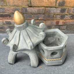 Chinese Concrete Lantern Pagoda Sculpture Handmade Statue Oriental Figure Stone Japanese Ornament Cement Zen Art Garden Decor - thumbnail 3