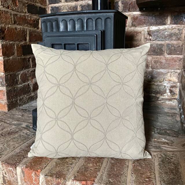 631. Verve Beige Cotton Blend Cushion Cover. Various Sizes - image 1