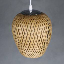 Handwoven Bamboo Pendant Lamp Pinecone Hanging Light - thumbnail 3
