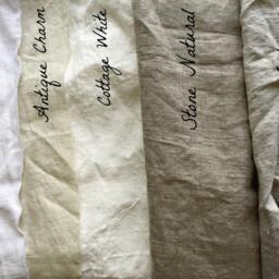 Ruffled European Sham Farmhouse Grain Sack Or Linen Cottage Bedding/Ruffle Pillow/White Cotton Sham/Cotton Shams/Pillows/Shams/ Bedding - thumbnail 3