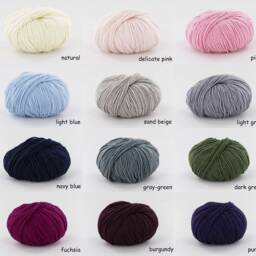Hand Crocheted Pure Merino Wool Baby Blanket in Delicate Pink, More Colors - thumbnail 4