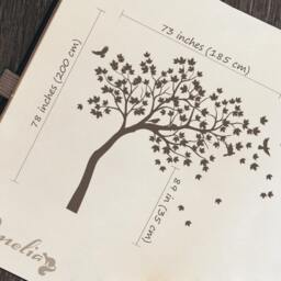 White Tree Wall Decal Huge Wall Decal Mural Stickers Nursery & Birds Art Tattoo Nature Decor -Am016 - thumbnail 2