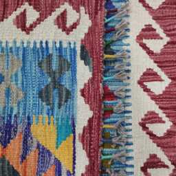 Runner Rug Classic, Handmade Artisan Afghan Turkish, Scandinavian, Navajo, Bohemian, Wool Flatweave Multicolour Kilim 203x73 cm - thumbnail 3