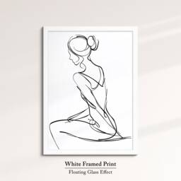Minimalist Woman Body Line Art Drawing Framed Print & Canvas Female Wall Lady Poster Feminine Home Decor Interior Gifts For Her - thumbnail 3