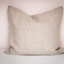 stonewashed Linen Pillowcase Organic Bedding, White, Blue, Gray - thumbnail 2