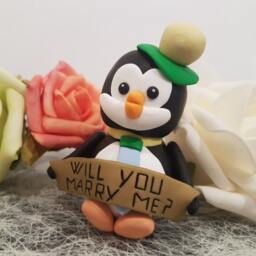 Will You Marry Me Engagement Figurine, Wedding Proposal Ornament, Unique Idea, Personalized Christmas Gift - thumbnail 3