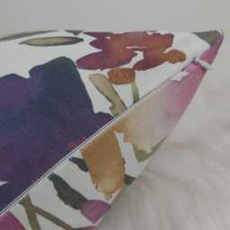 12x20 Floral Lumbar Cushion Cover - Pink Bloom Meadow Pillow John Lewis Fabric Rectangular Cotton Throw Double Sided Handmade - thumbnail 4