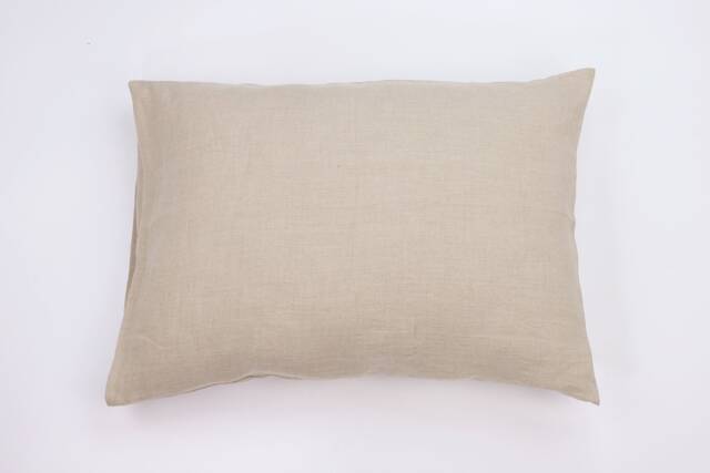 Linen Pillow Cover Rustic Farmhouse Style, Natural Color - image 1