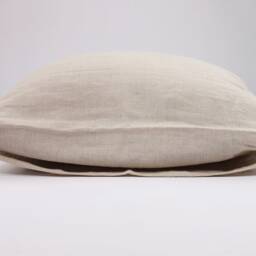 Linen Pillow Cover Rustic Farmhouse Style, Natural Color - thumbnail 2