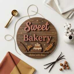 Personalized Business Logo Sign, Custom Wooden Office 3D Layered Company Wall Decor, Shop Front Display - thumbnail 3